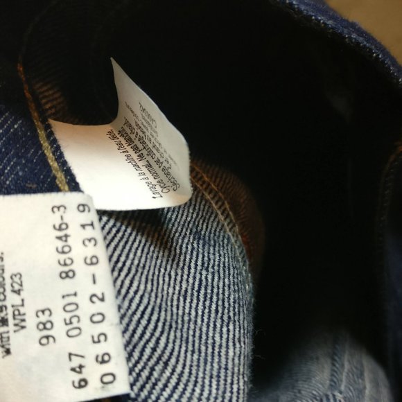 RARE,DISCONTINUED EXPOSED RIVETS Levi's 502 Indigo Wash Jean(W12=M32)Measuremnt - Picture 7 of 8